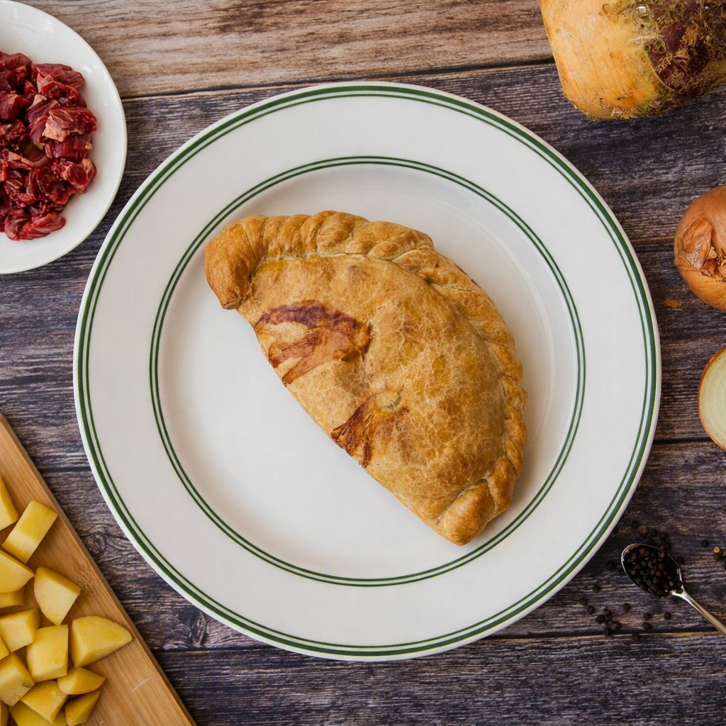 Artisan Cornish Oggy Hamper — 4 Hand‑Crimped Traditional Pasties